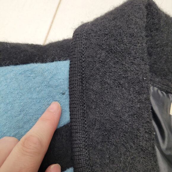 Vintage Carson wool coat zip up embroidered winter art Icelandic - Picture 6 of 10